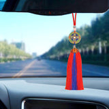 Maxbell Tassel Car Pendant Universal Automotive Accessories Rear View Mirror Pendant Round