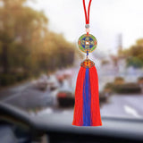 Maxbell Tassel Car Pendant Universal Automotive Accessories Rear View Mirror Pendant Round