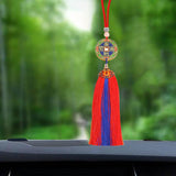 Maxbell Tassel Car Pendant Universal Automotive Accessories Rear View Mirror Pendant Round