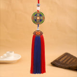 Maxbell Tassel Car Pendant Universal Automotive Accessories Rear View Mirror Pendant Round