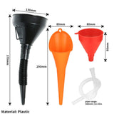 Maxbell 3Pcs Automobile Oil Filling Funnels Versatile for Kitchen Car Accessory