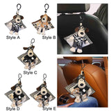 Maxbell Car Hanging Tissue Holder Easy Installation Napkin Holder Travel Cartoon Dog Style A