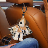Maxbell Car Hanging Tissue Holder Easy Installation Napkin Holder Travel Cartoon Dog Style B