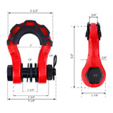 Maxbell 2Pcs D Ring Shackles Off Road Towing Accessories for Off Road Tow Strap