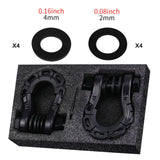 Maxbell 2Pcs D Ring Shackles Off Road Towing Accessories for Off Road Tow Strap