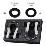 Maxbell 2Pcs D Ring Shackles Off Road Towing Accessories for Off Road Tow Strap