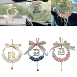Maxbell Car Rearview Mirror Charm Pendant Feng Shui Decor Gift Spring Festival Lucky white