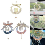 Maxbell Car Rearview Mirror Charm Pendant Feng Shui Decor Gift Spring Festival Lucky white