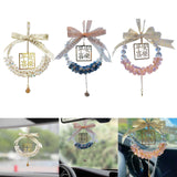 Maxbell Car Rearview Mirror Charm Pendant Feng Shui Decor Gift Spring Festival Lucky white