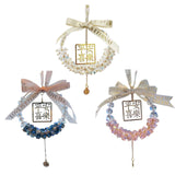 Maxbell Car Rearview Mirror Charm Pendant Feng Shui Decor Gift Spring Festival Lucky white