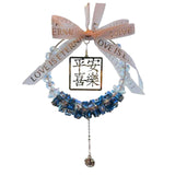 Maxbell Car Rearview Mirror Charm Pendant Feng Shui Decor Gift Spring Festival Lucky blue