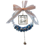 Maxbell Car Rearview Mirror Charm Pendant Feng Shui Decor Gift Spring Festival Lucky blue