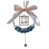 Maxbell Car Rearview Mirror Charm Pendant Feng Shui Decor Gift Spring Festival Lucky blue
