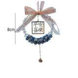 Maxbell Car Rearview Mirror Charm Pendant Feng Shui Decor Gift Spring Festival Lucky blue