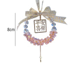 Maxbell Car Rearview Mirror Charm Pendant Feng Shui Decor Gift Spring Festival Lucky pink