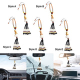 Maxbell Lotus Beaded Car Rearview Mirror Charm Pendant Universal Dangling Ornament