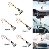 Maxbell Lotus Beaded Car Rearview Mirror Charm Pendant Universal Dangling Ornament