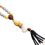 Maxbell Lotus Beaded Car Rearview Mirror Charm Pendant Universal Dangling Ornament