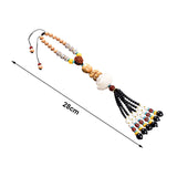 Maxbell Lotus Beaded Car Rearview Mirror Charm Pendant Universal Dangling Ornament