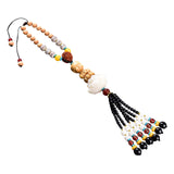 Maxbell Lotus Beaded Car Rearview Mirror Charm Pendant Universal Dangling Ornament