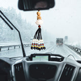 Maxbell Lotus Beaded Car Rearview Mirror Charm Pendant Universal Dangling Ornament