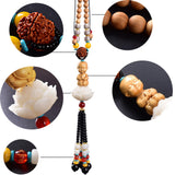 Maxbell Lotus Beaded Car Rearview Mirror Charm Pendant Universal Dangling Ornament