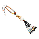 Maxbell Lotus Beaded Car Rearview Mirror Charm Pendant Universal Dangling Ornament