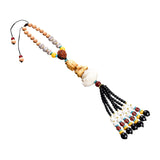 Maxbell Lotus Beaded Car Rearview Mirror Charm Pendant Universal Dangling Ornament