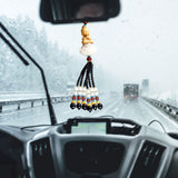 Maxbell Lotus Beaded Car Rearview Mirror Charm Pendant Universal Dangling Ornament