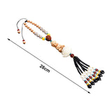 Maxbell Lotus Beaded Car Rearview Mirror Charm Pendant Universal Dangling Ornament
