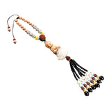 Maxbell Lotus Beaded Car Rearview Mirror Charm Pendant Universal Dangling Ornament