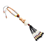 Maxbell Lotus Beaded Car Rearview Mirror Charm Pendant Universal Dangling Ornament