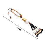 Maxbell Lotus Beaded Car Rearview Mirror Charm Pendant Universal Dangling Ornament