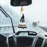 Maxbell Lotus Beaded Car Rearview Mirror Charm Pendant Universal Dangling Ornament