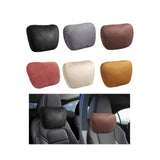 Maxbell Car Neck Pillow Universal Suede Automotive Accessories Head and Neck Support Black