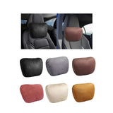 Maxbell Car Neck Pillow Universal Suede Automotive Accessories Head and Neck Support Black