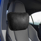 Maxbell Car Neck Pillow Universal Suede Automotive Accessories Head and Neck Support Black