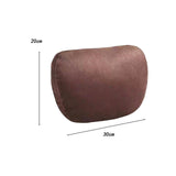 Maxbell Car Neck Pillow Universal Suede Automotive Accessories Head and Neck Support Dark Brown