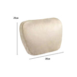 Maxbell Car Neck Pillow Universal Suede Automotive Accessories Head and Neck Support Beige