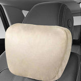 Maxbell Car Neck Pillow Universal Suede Automotive Accessories Head and Neck Support Beige