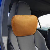 Maxbell Car Neck Pillow Universal Suede Automotive Accessories Head and Neck Support Brown