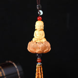 Maxbell Buddha Statue Hanging Ornament Doors Automotive Car Rearview Mirror Pendant