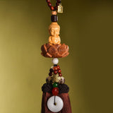 Maxbell Cars Rearview Mirror Pendant Door Automotive Window Buddha Hanging Ornament