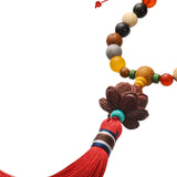 Maxbell Car Hanging Decoration Wood Car Rearview Mirror Charm Pendant for Party Red