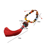 Maxbell Car Hanging Decoration Wood Car Rearview Mirror Charm Pendant for Party Red