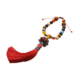 Maxbell Car Hanging Decoration Wood Car Rearview Mirror Charm Pendant for Party Red