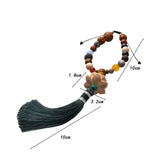 Maxbell Car Hanging Decoration Wood Car Rearview Mirror Charm Pendant for Party Green