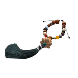 Maxbell Car Hanging Decoration Wood Car Rearview Mirror Charm Pendant for Party Green