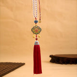 Maxbell Cars Rearview Mirror Pendant Enamel Charms Door Wall Window Hanging Ornament Red