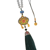 Maxbell Cars Rearview Mirror Pendant Enamel Charms Door Wall Window Hanging Ornament Deep Green